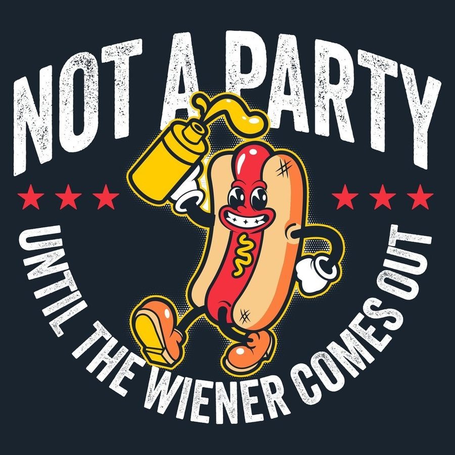 Grunt Style Wiener Party T-Shirt - Midnight Navy