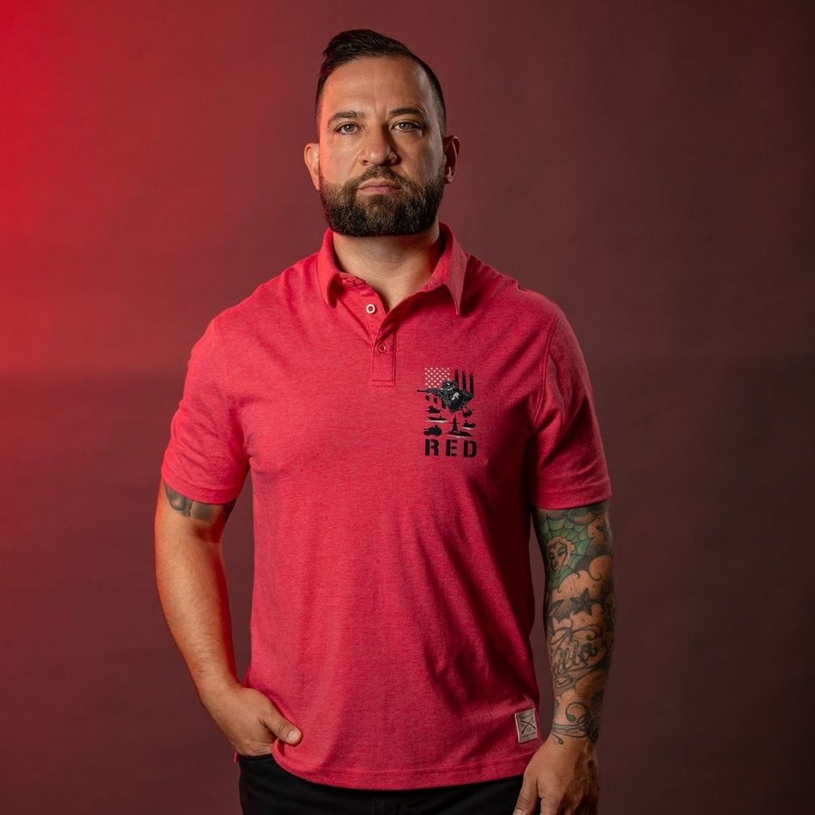Grunt Style RED Friday Cruiser Polo - Heather Red