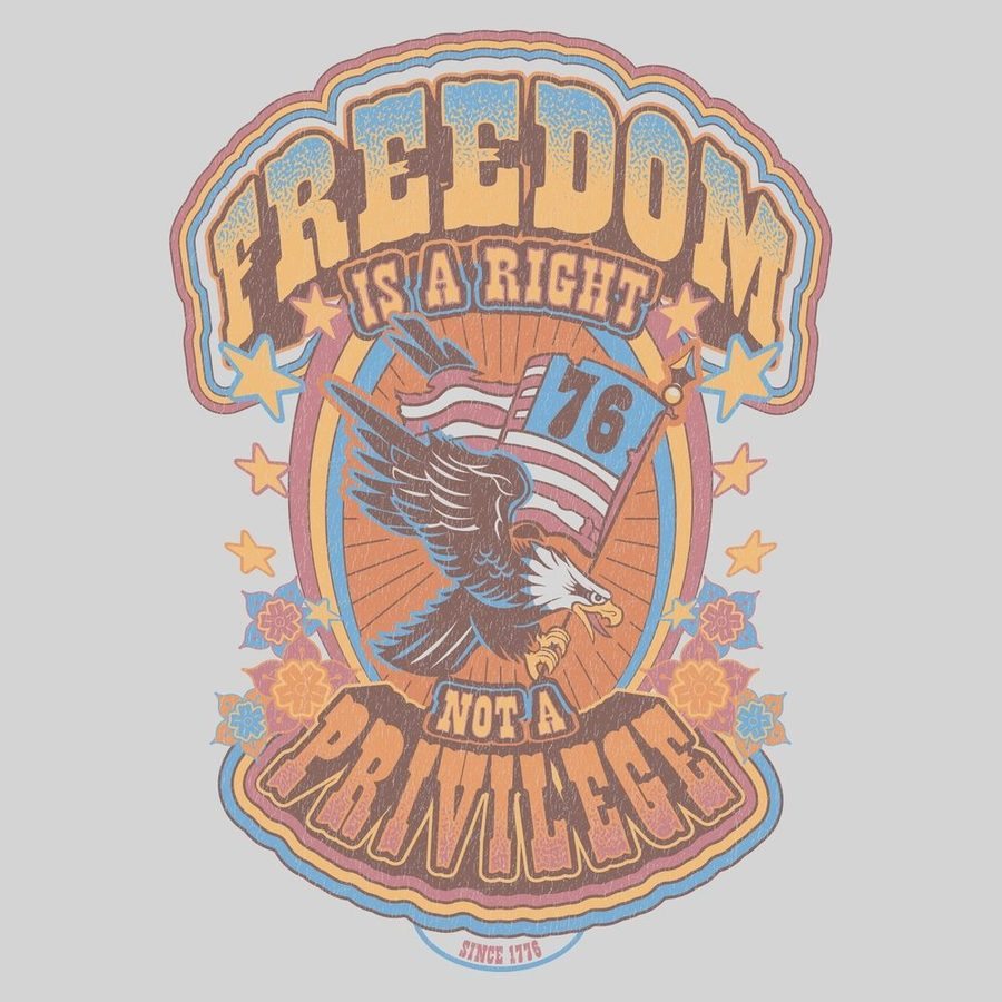 Grunt Style Women's Freedom Is A Right Boyfriend Fit T-Shirt -Sand