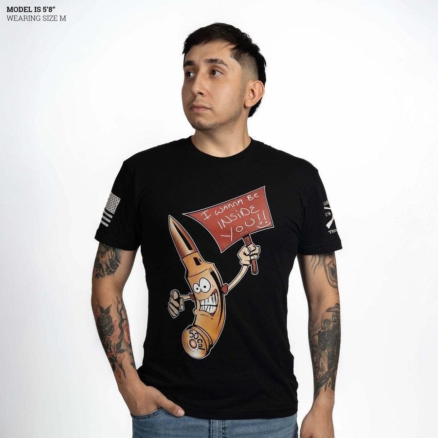 Grunt Style Men's Bullet Funny Graphic Tees | Gun Shirt