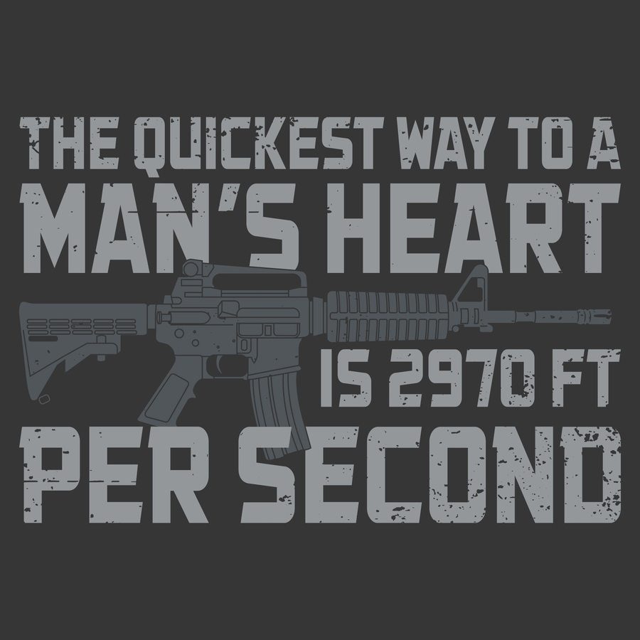 Grunt Style Way To A Heart T-Shirt - Charcoal