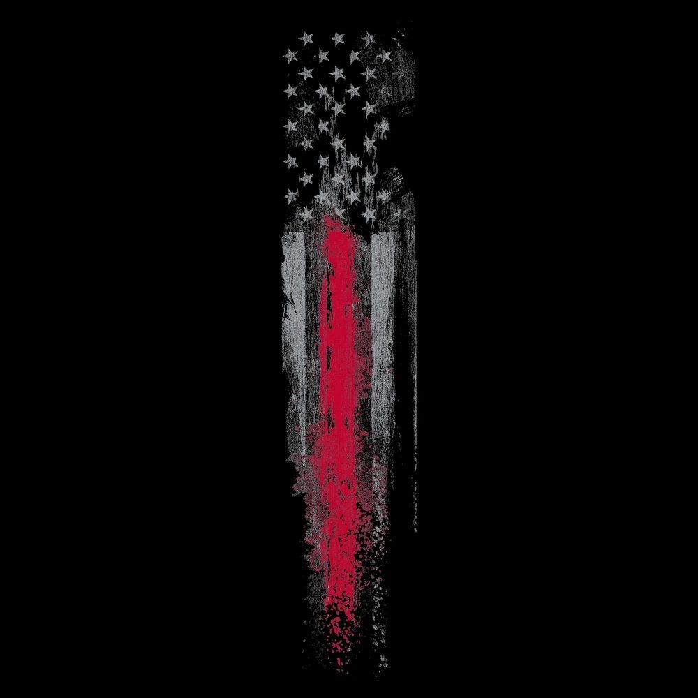 Grunt Style Thin Red Line Flag Shirts | Red Line Flag Graphic Tee