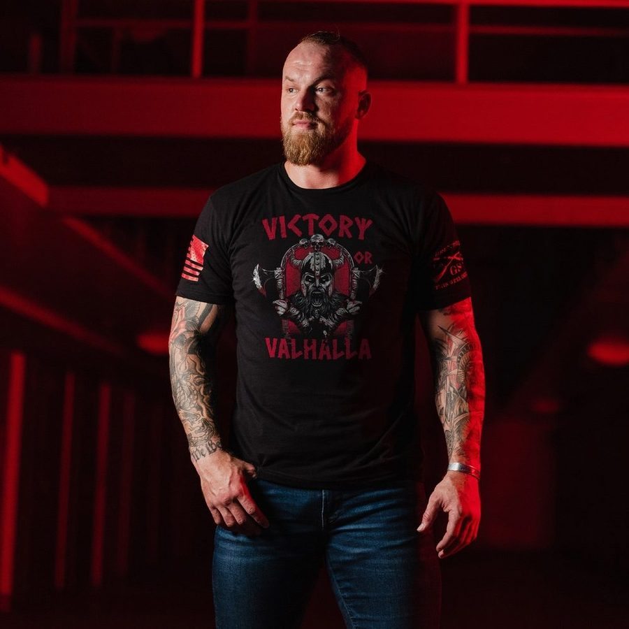 Grunt Style Victory Or Valhalla T-Shirt - Black