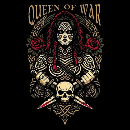 Grunt Style Women's Queen Of War Slim Fit T-Shirt - Black
