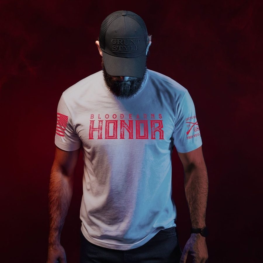 Grunt Style Blood Earns Honor T-Shirt - Sand
