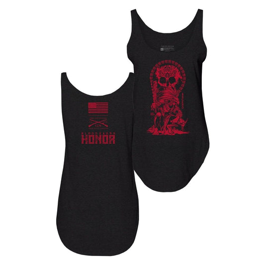Grunt Style Women's Blood Earns Honor Flowy Tank - Black