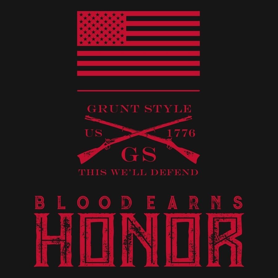 Grunt Style Women's Blood Earns Honor Flowy Tank - Black