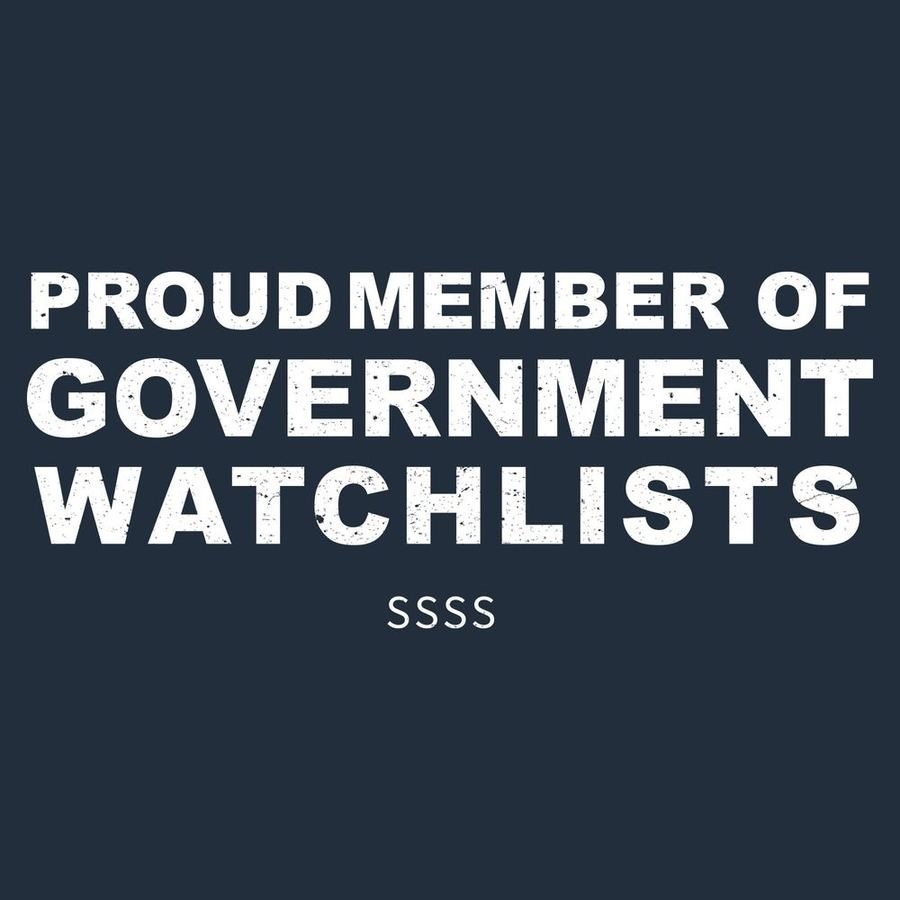 Grunt Style Government Watchlists T-Shirt - Midnight Navy