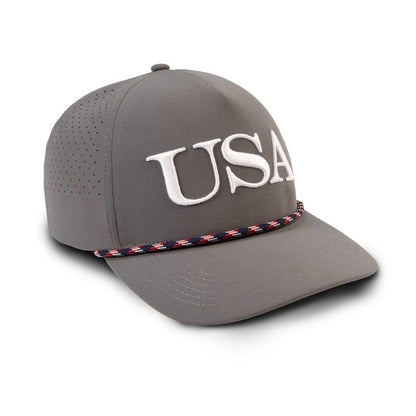 Grunt Style USA Rope Lightweight Performance Hat - Gray