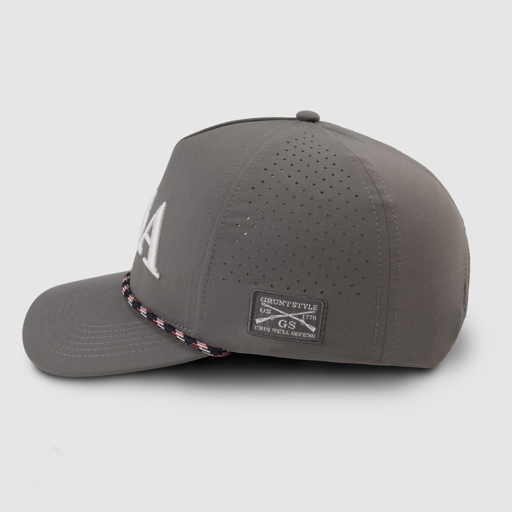 Grunt Style USA Rope Lightweight Performance Hat - Gray