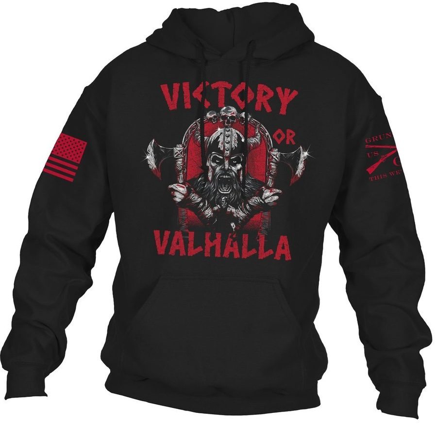 Grunt Style Victory Or Valhalla Hoodie - Black