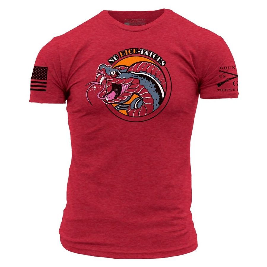 Grunt Style No Dick-Tators T-Shirt - Red