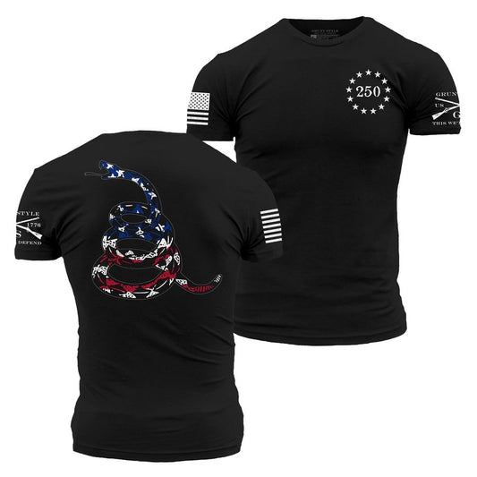 Grunt Style Freedom Gadsden T-Shirt - Black