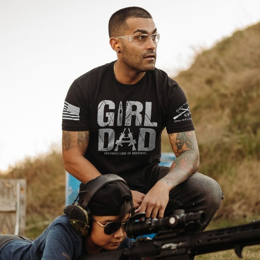 Grunt Style Girl Dad T-Shirt - Black