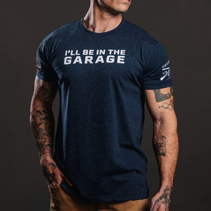 Grunt Style I'll Be In The Garage T-Shirt - Midnight Navy