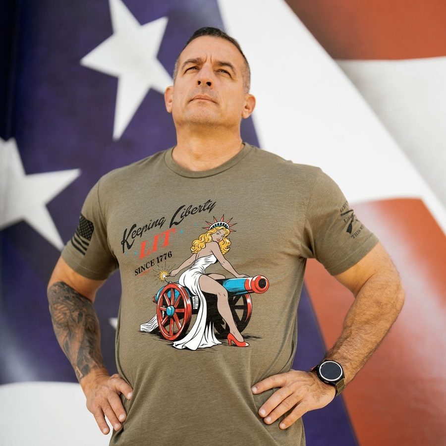 Grunt Style Keeping Liberty Lit T-Shirt - Military Green
