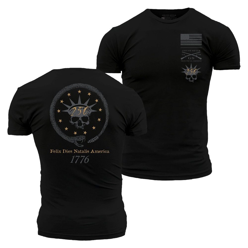 Grunt Style Happy Birthday America T-Shirt - Black