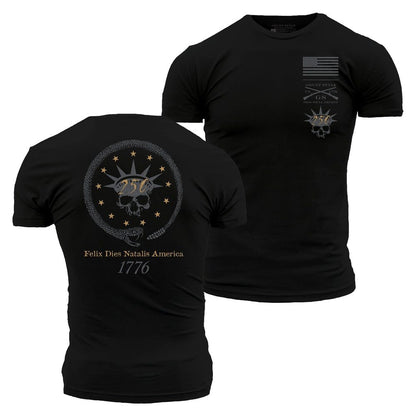 Grunt Style Happy Birthday America T-Shirt - Black