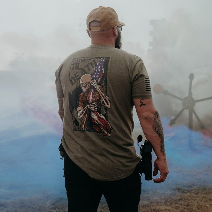 Grunt Style Patriot Til Death T-Shirt - Military Green
