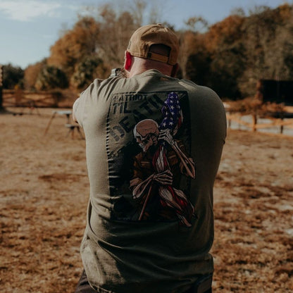 Grunt Style Patriot Til Death T-Shirt - Military Green