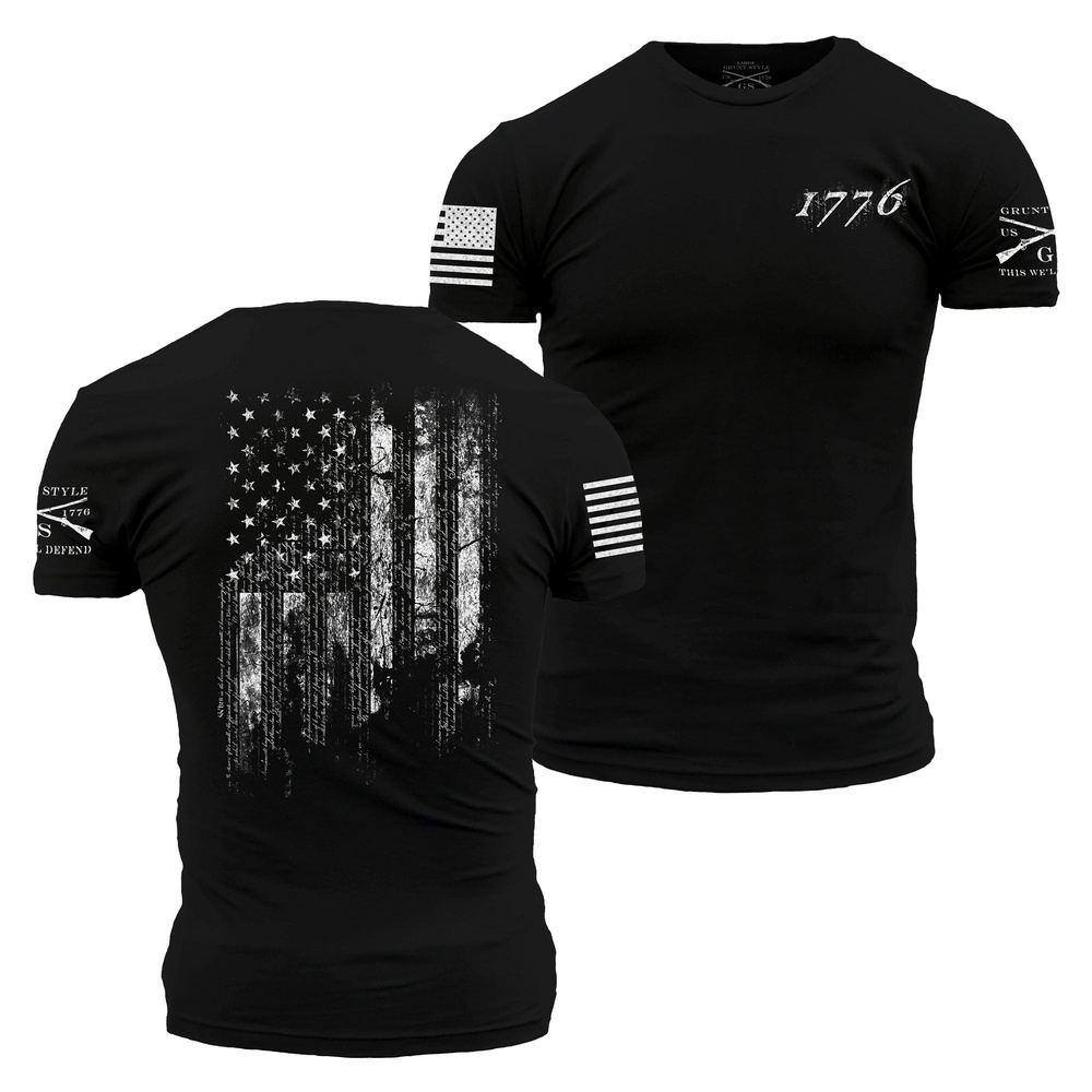 Grunt Style Patriotic Shirts for Men | 1776 Flag Shirt