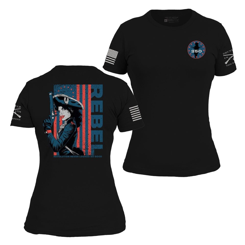 Grunt Style Women's Rebel Slim Fit T-Shirt - Black