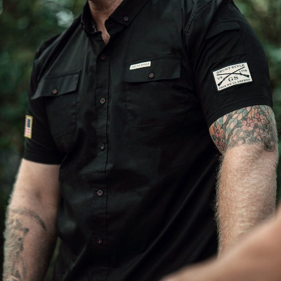Grunt Style Men's Garage Button Down - Black