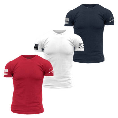 Grunt Style Basic T-Shirts - Patriot Pack - 3 Pack