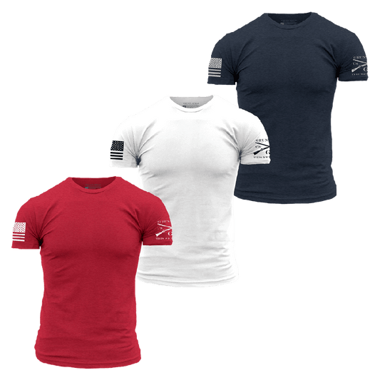 Grunt Style Basic T-Shirts - Patriot Pack - 3 Pack