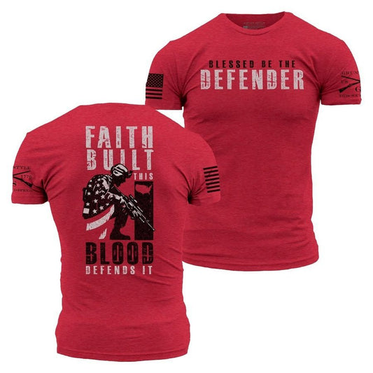 Grunt Style Blessed Be The Defender T-Shirt - Red