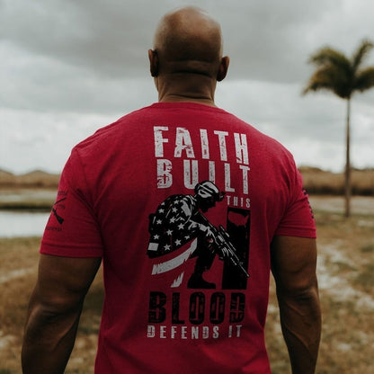 Grunt Style Blessed Be The Defender T-Shirt - Red