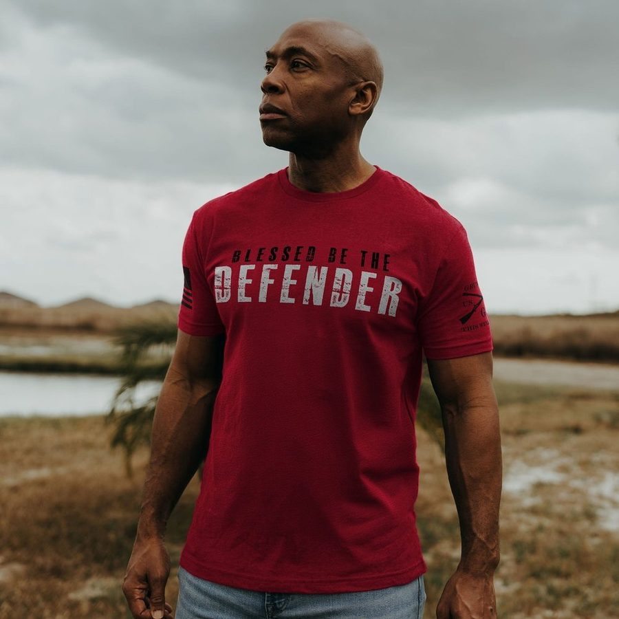 Grunt Style Blessed Be The Defender T-Shirt - Red