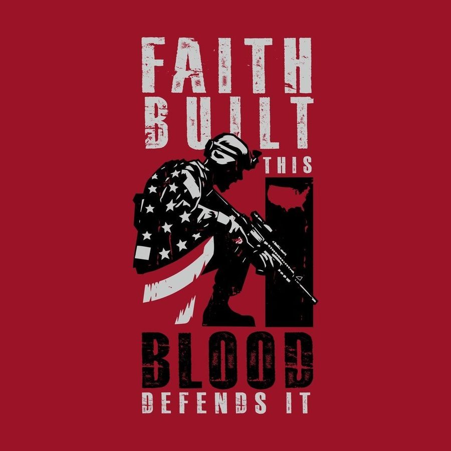 Grunt Style Blessed Be The Defender T-Shirt - Red