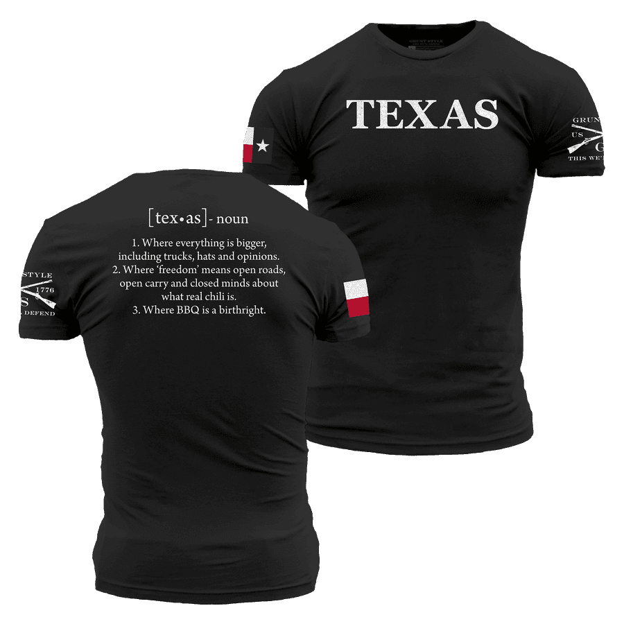 Grunt Style Texas Defined Open Carry T-Shirt - Black