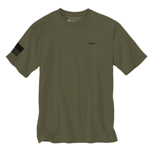 Grunt Style Basic Heavyweight Pocket T-Shirt - Military Green