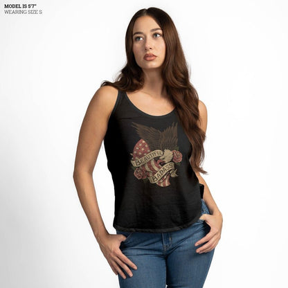 Grunt Style Women's Beautiful Badass Revolution Flowy Tank - Black
