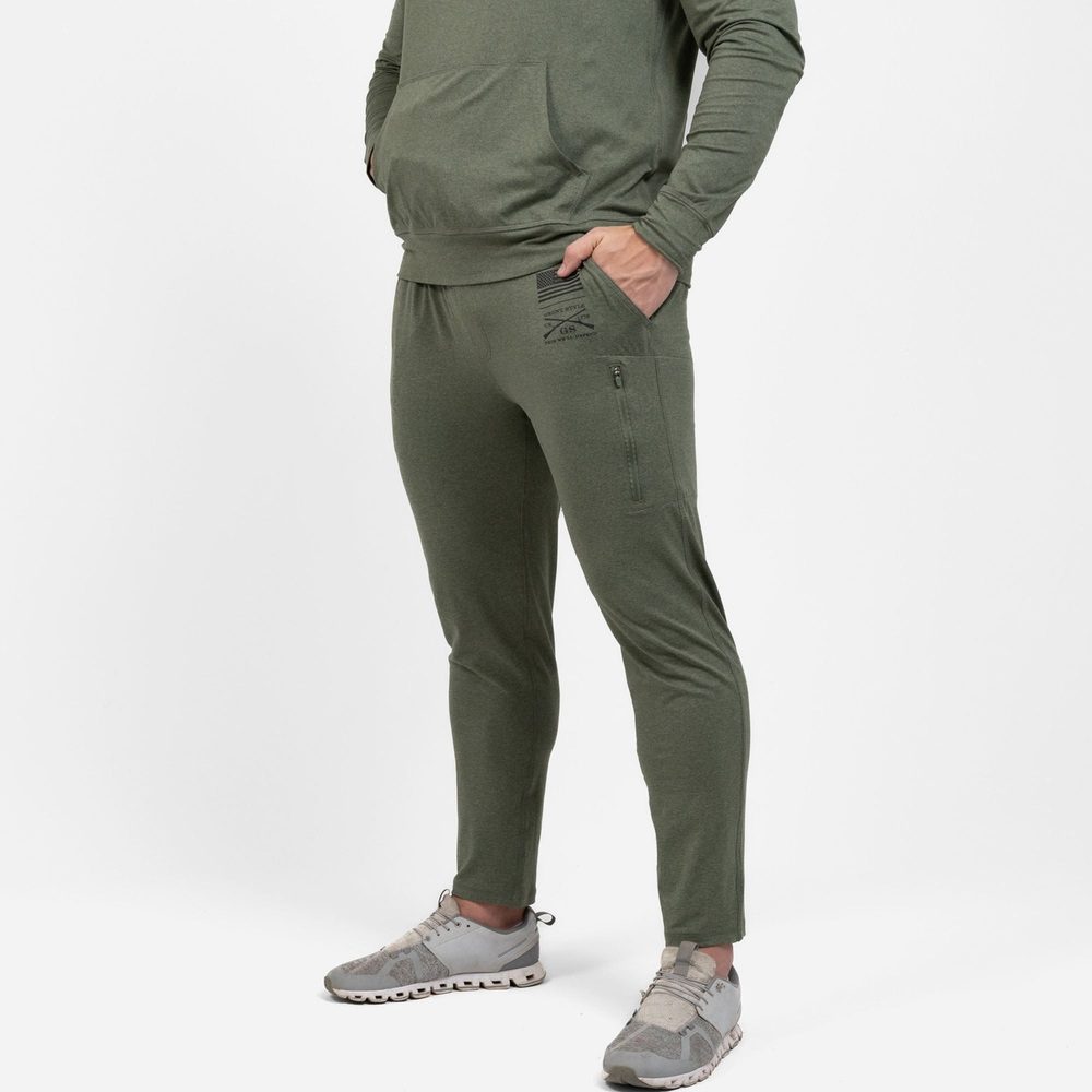 Grunt Style Men's All-Day Jogger - Heather Military Green