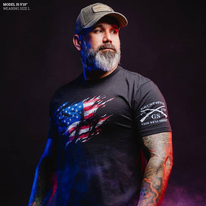 Grunt Style Still Standing - American Flag Shirt