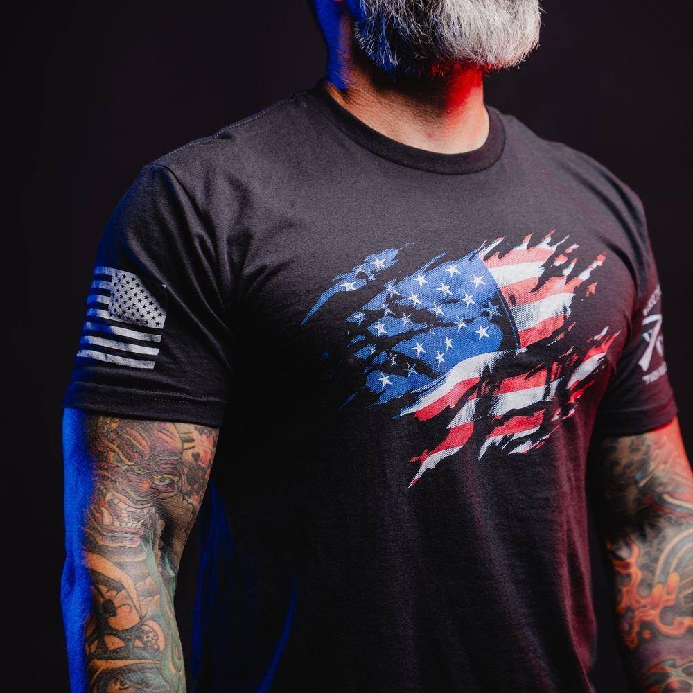 Grunt Style Still Standing - American Flag Shirt