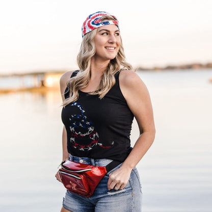 Grunt Style Women's Freedom Gadsden Flowy Tank - Black