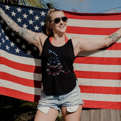 Grunt Style Women's Freedom Gadsden Flowy Tank - Black