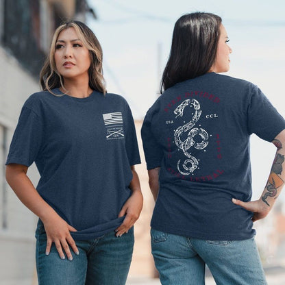 Grunt Style Women's Even Divided Boyfriend Fit T-Shirt - Midnight Navy