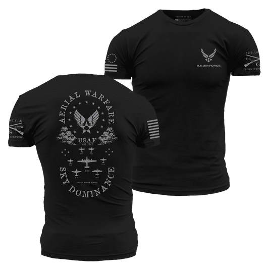 Grunt Style USAF™ - Aerial Warfare T-Shirt - Black