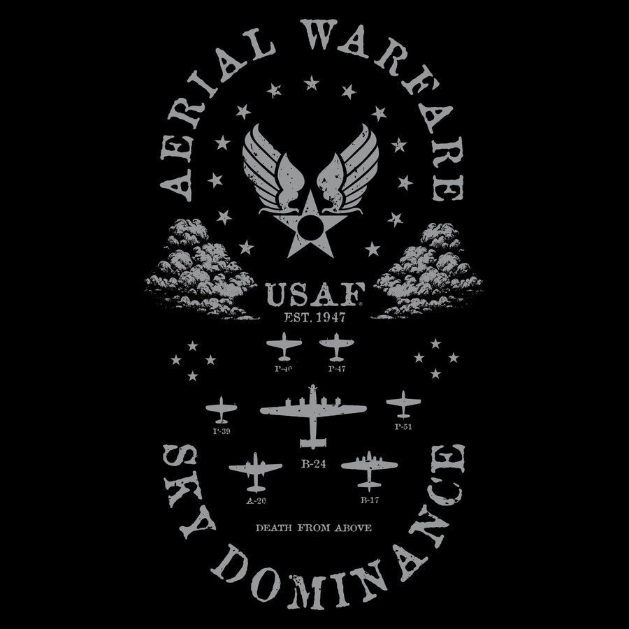 Grunt Style USAF™ - Aerial Warfare T-Shirt - Black