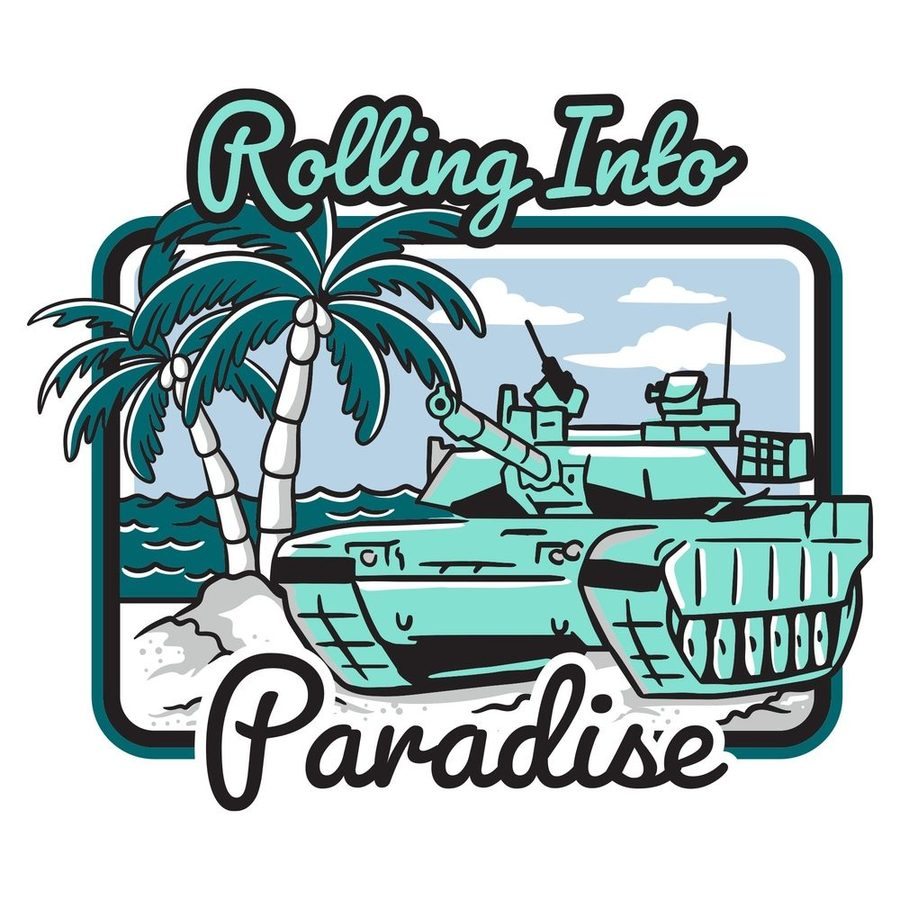 Grunt Style Rolling Into Paradise Tank - White