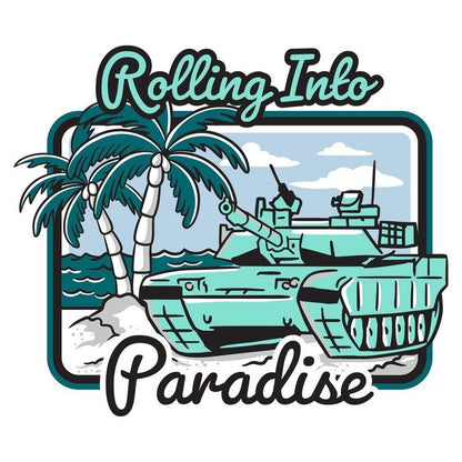 Grunt Style Rolling Into Paradise Tank - White