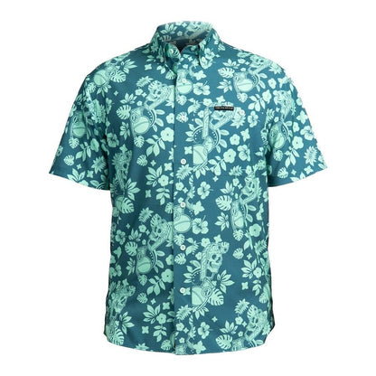 Grunt Style Men's Commander Button Down - Tropical Death Harbor