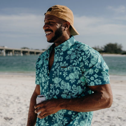 Grunt Style Men's Commander Button Down - Tropical Death Harbor