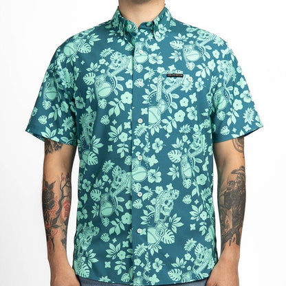 Grunt Style Men's Commander Button Down - Tropical Death Harbor