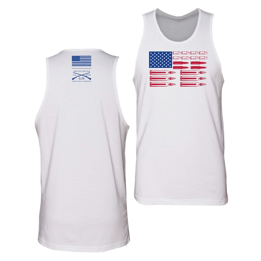 Grunt Style Men's Ammo Flag Tank - White